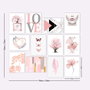 Wallity Conjunto de 12 Cuadros Decorativos Multicolor en MDF